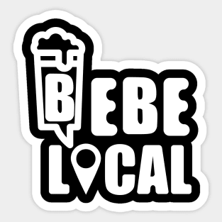 bebe local white words Sticker